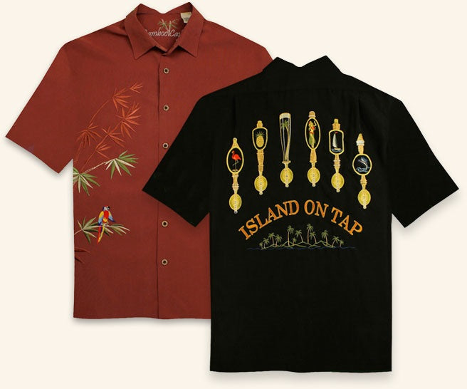 Bamboo Cay Men's Embroidered Troical Shirts Bamboo Cay Shirts Page