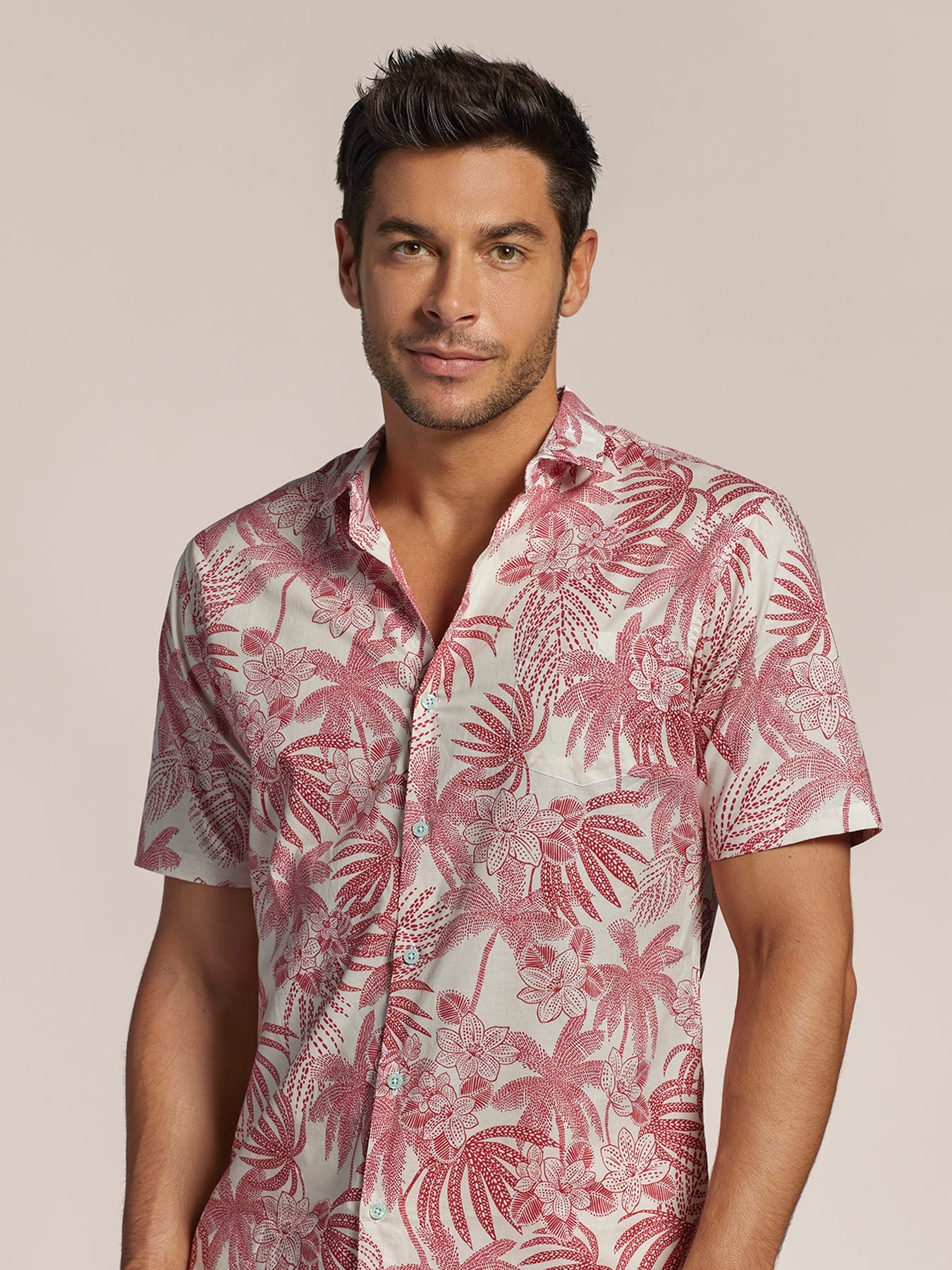 Tropic Code Cotton Lawn Shirt by Tori Richard