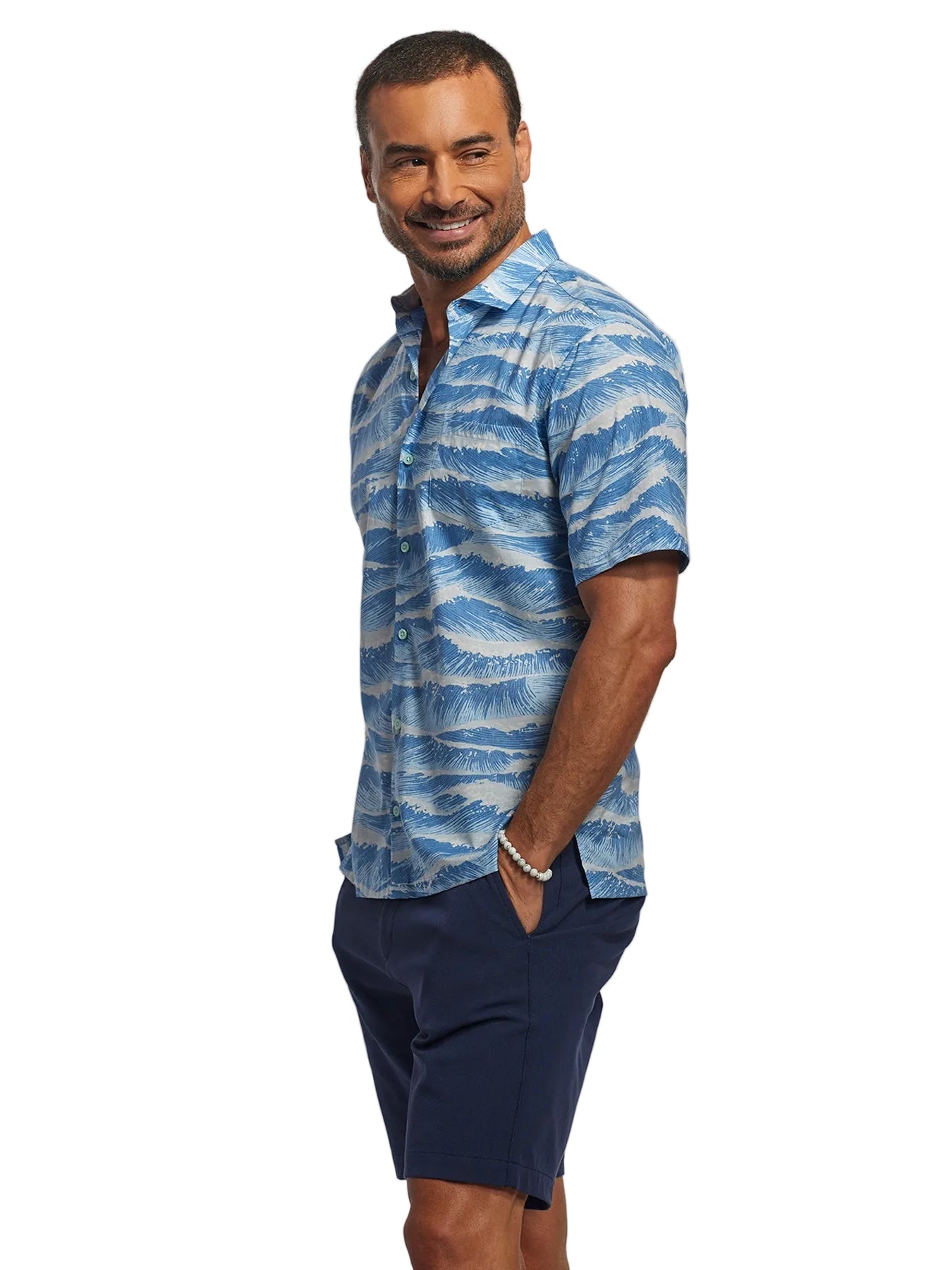 Sea Straight Cotton Lawn Shirt by Tori Richard