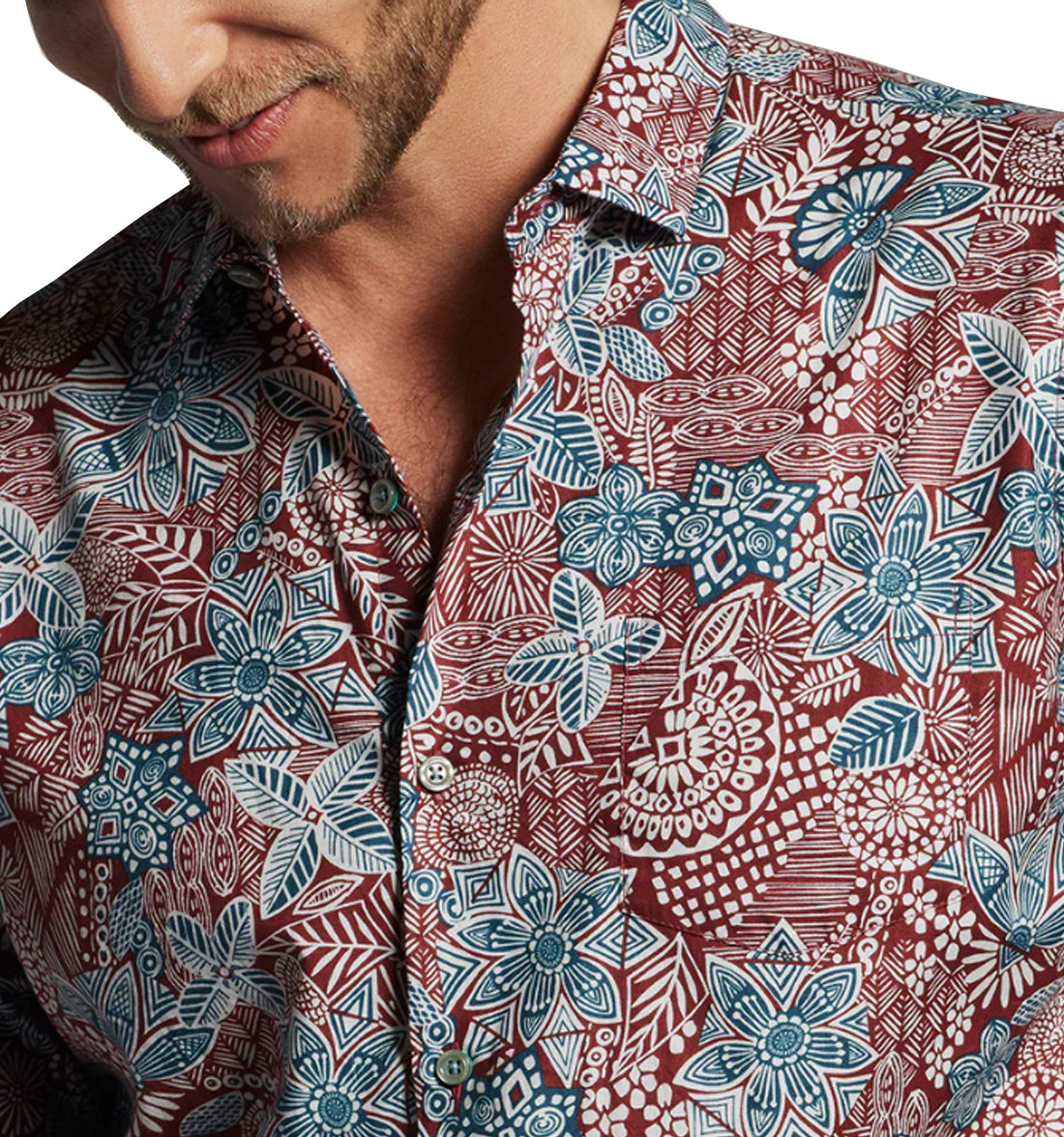 Batik Doodle Cotton Lawn Shirt by Tori Richard