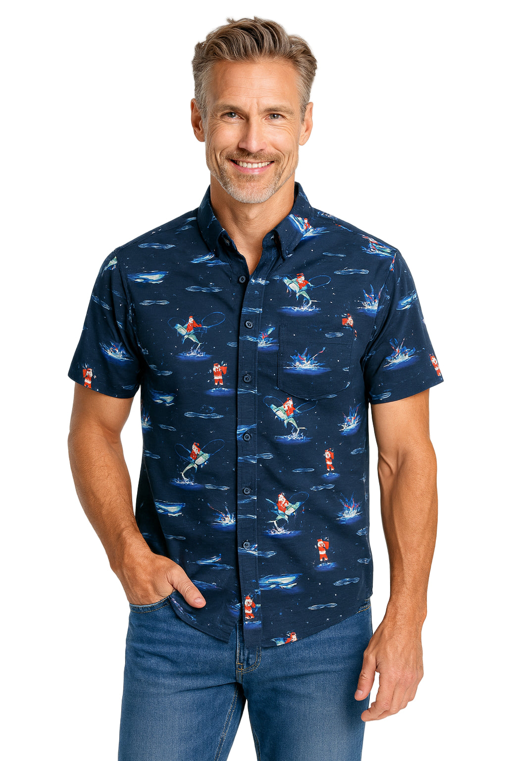 Boatbar Christmas Edition Short Sleeve Shirt by Aftco