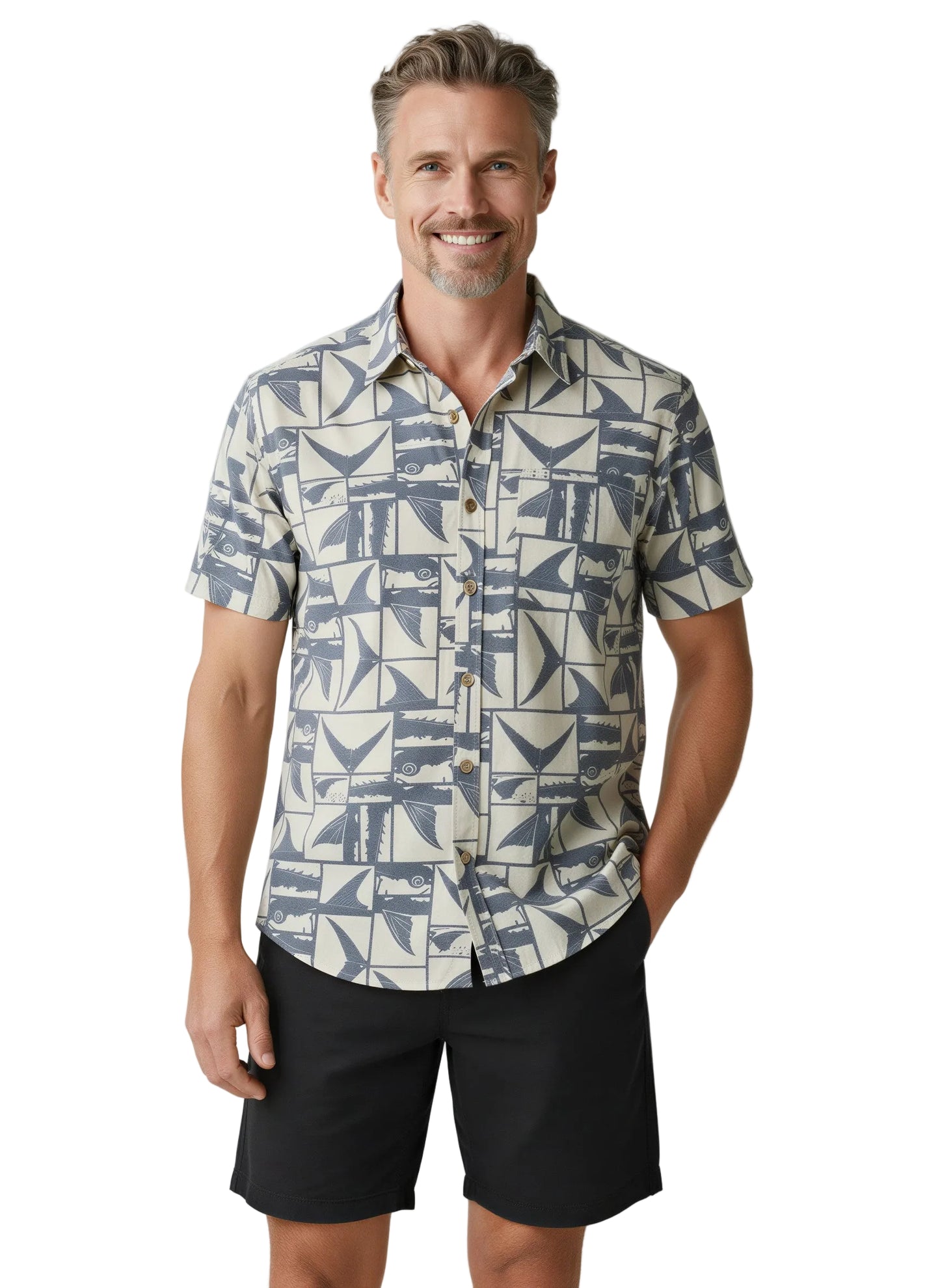 Boatbar Collage Short Sleeve Shirt by Aftco
