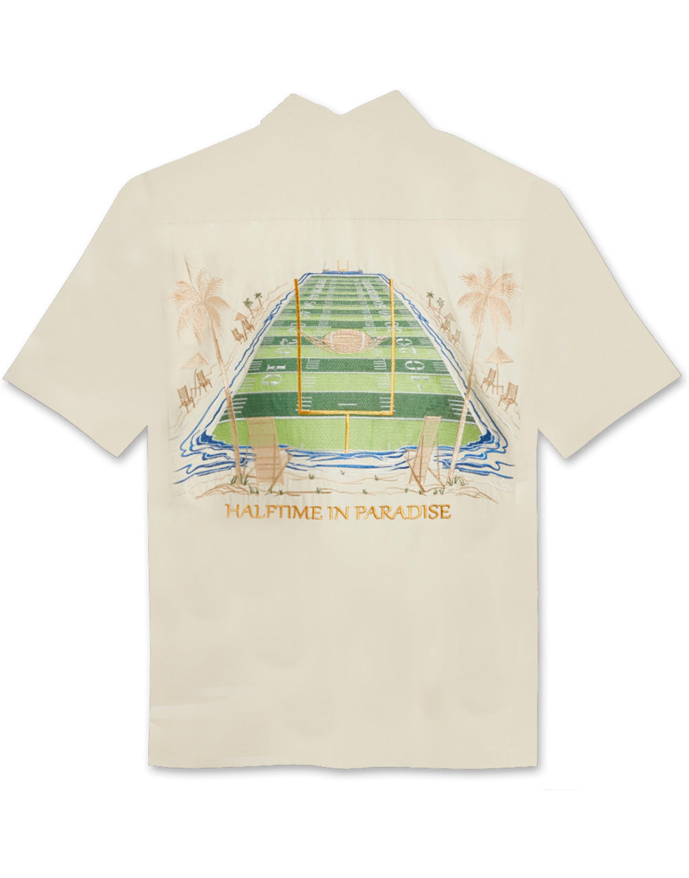 Halftime in Paradise Polynosic Camp Shirt by Bamboo Cay