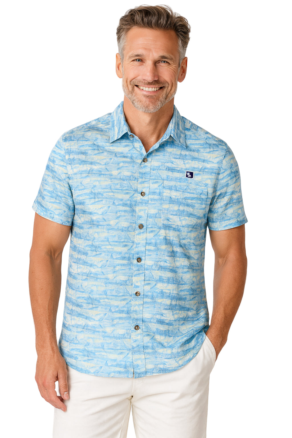 Marlin Camo Short Sleeve Shirt by Hook & Tackle