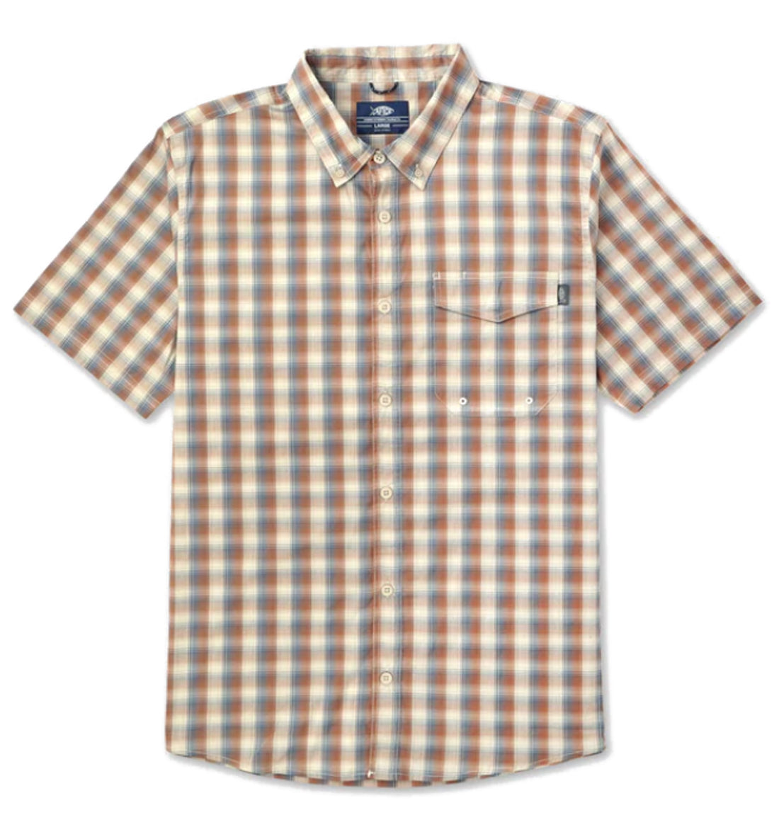 Portside Short Sleeve Button Down Fishing Shirt by Aftco