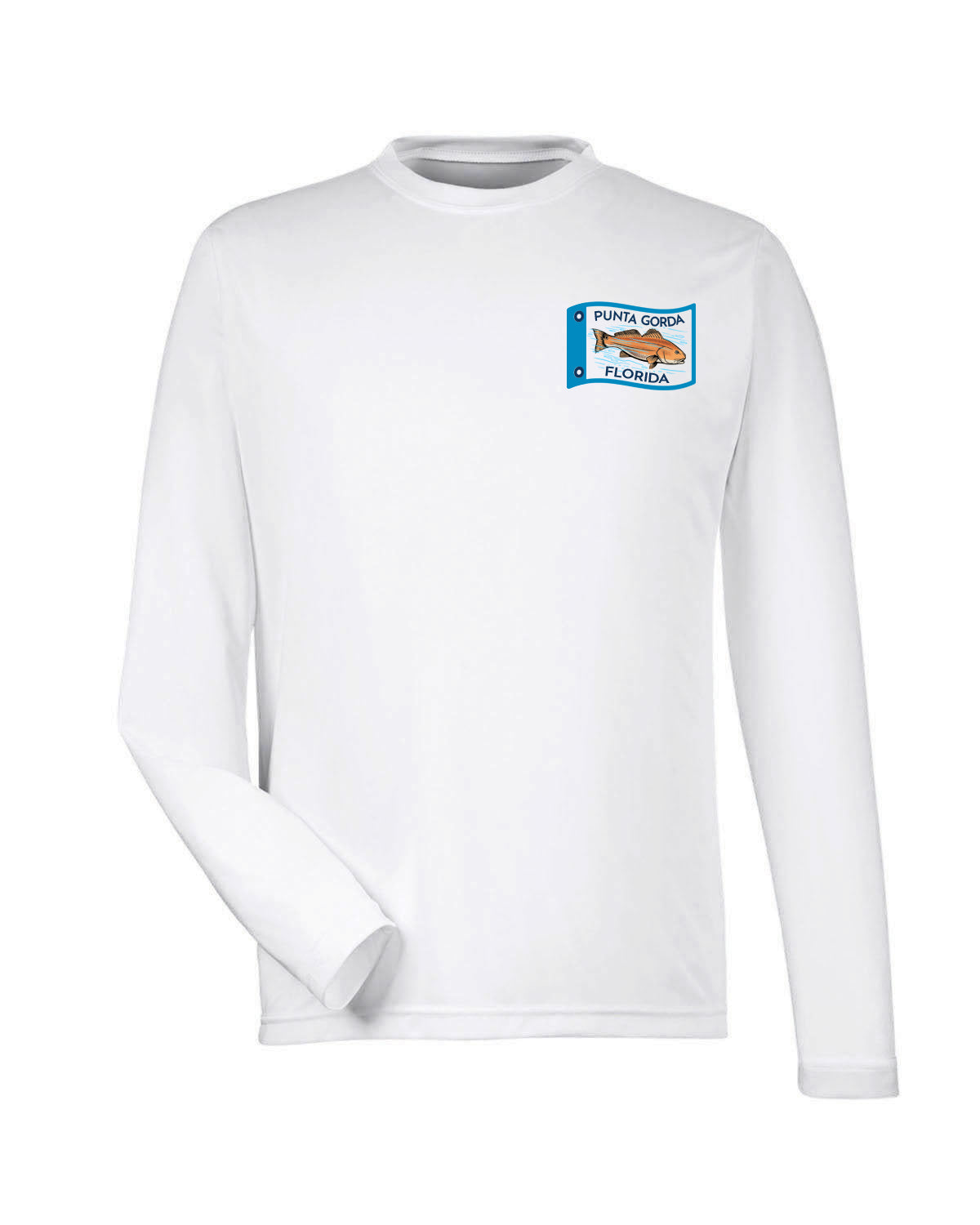 Punta Gorda Redfish Flag Long Sleeve Sun Protection Shirt