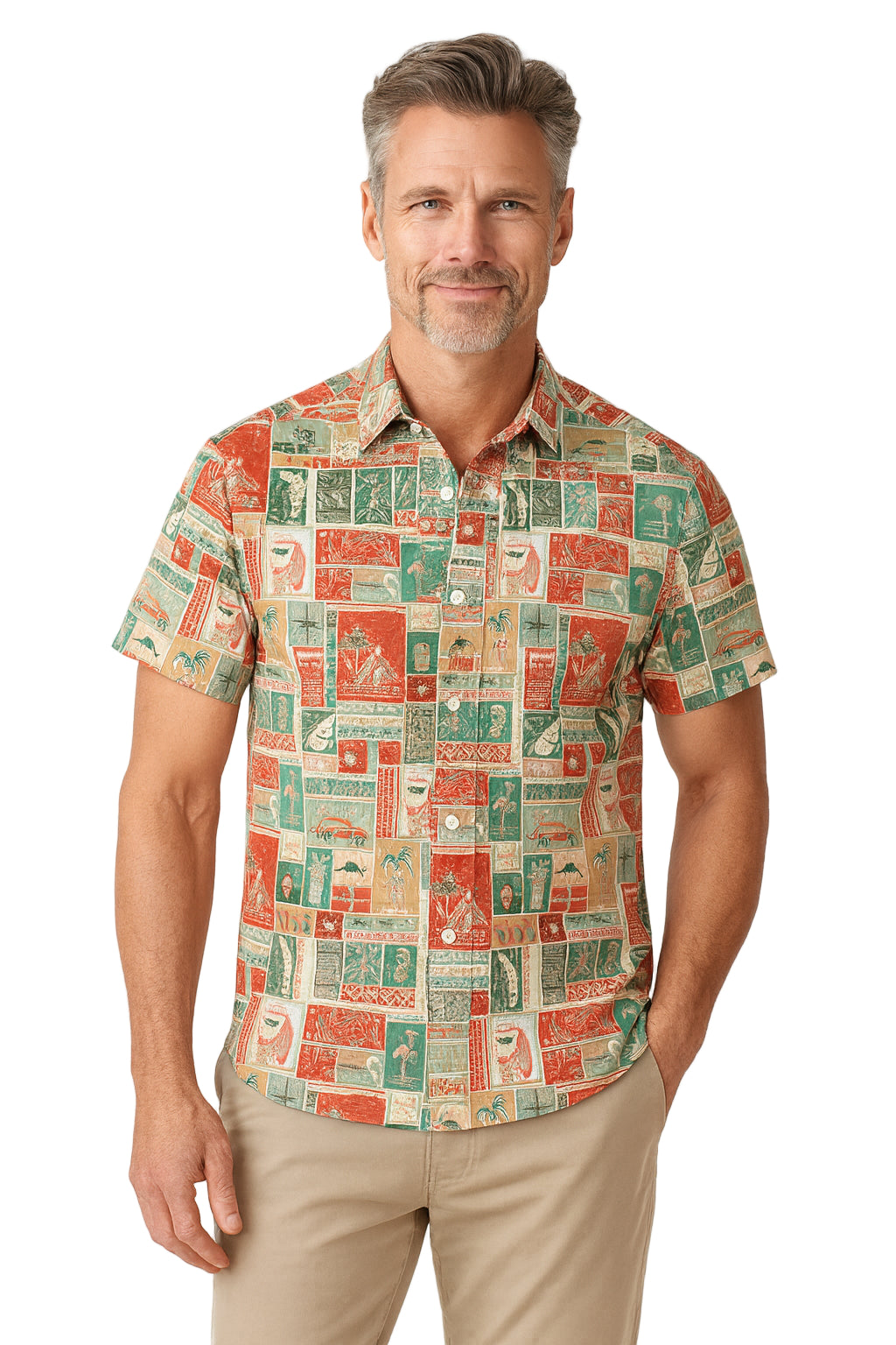 Bahama Coast Gift Wrap - Christmas Aloha Shirt by Tommy Bahama
