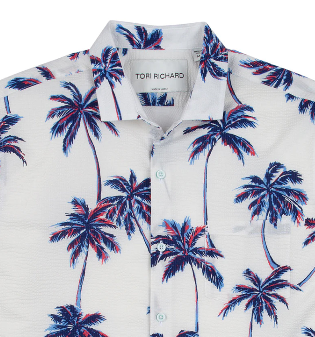 Tropical Pop Cotton Lawn Puckered Shirt by Tori Richard