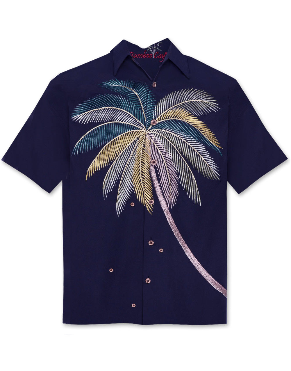 Signature Bambooland Embroidered Polynosic Camp Shirt by Bamboo Cay