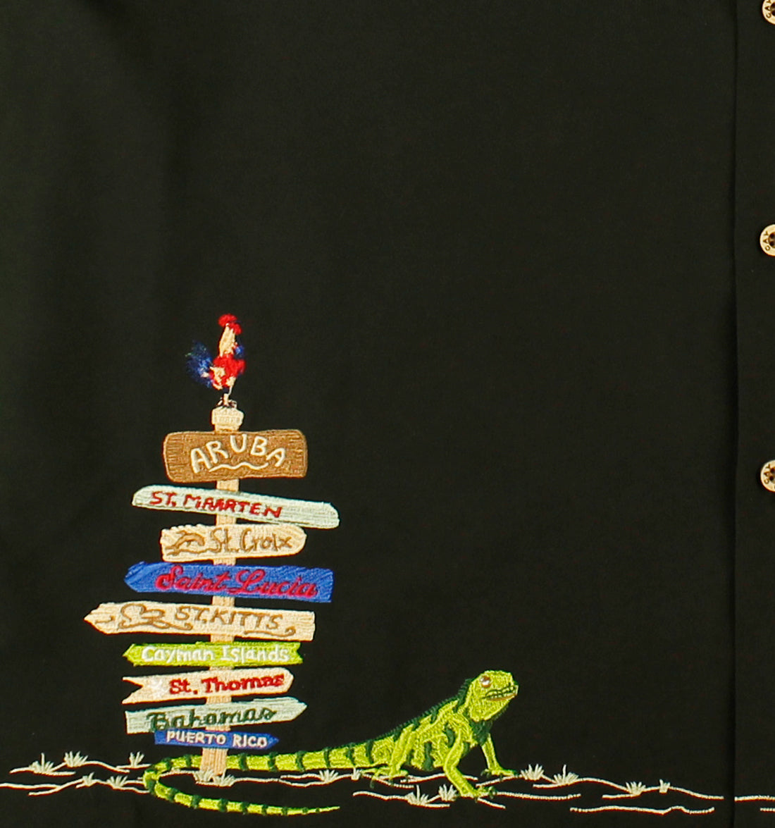 Caribbean Treasures Polynosic Camp Shirt by Bamboo Cay