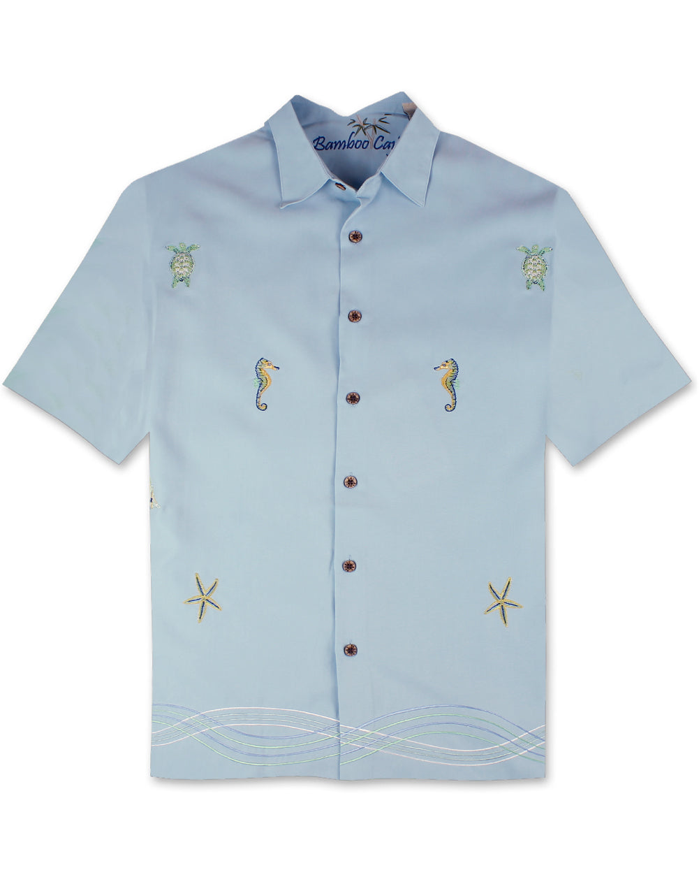 Sporty Seahorse Camp Shirt by Bamboo Cay