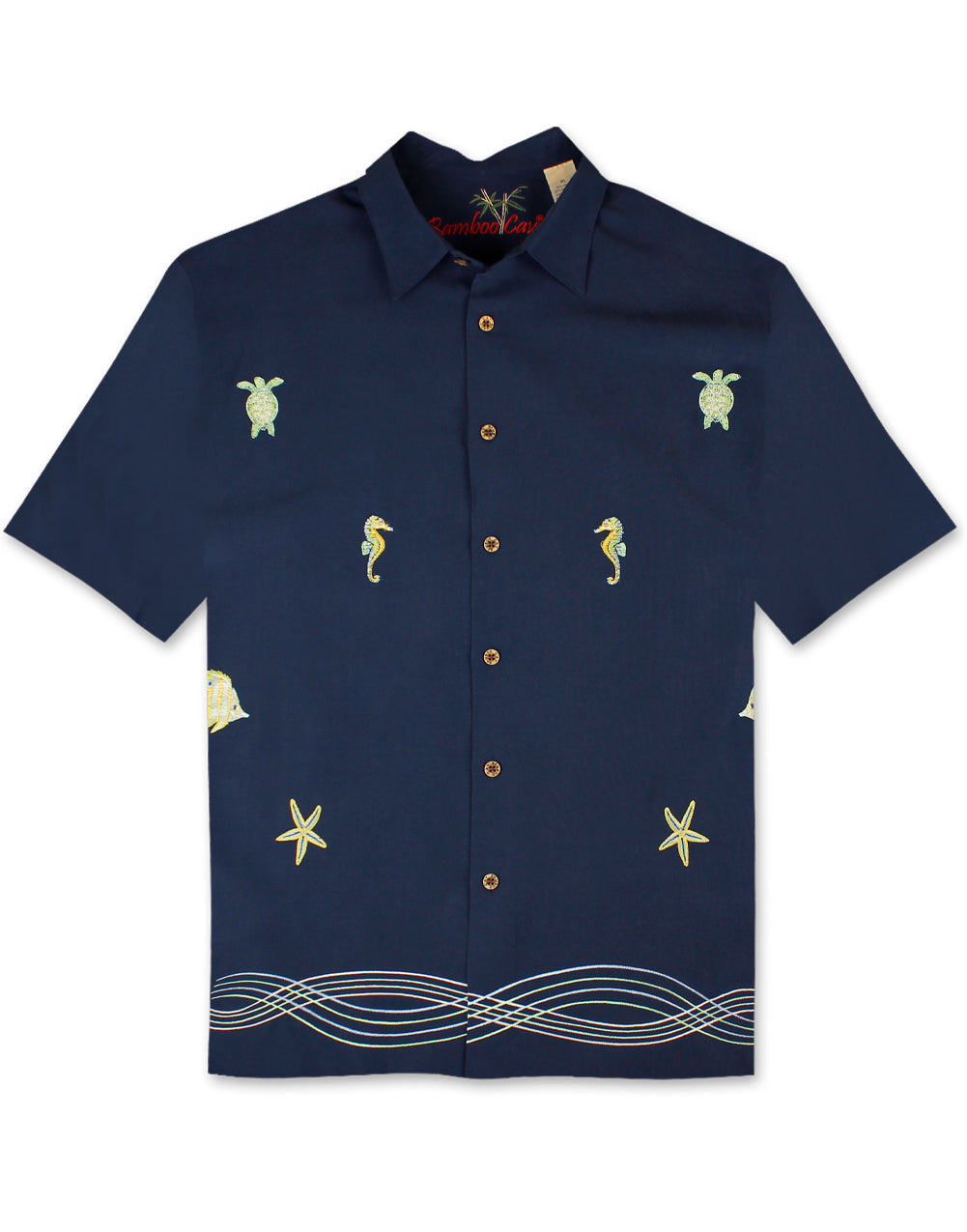 Sporty Seahorse Camp Shirt by Bamboo Cay