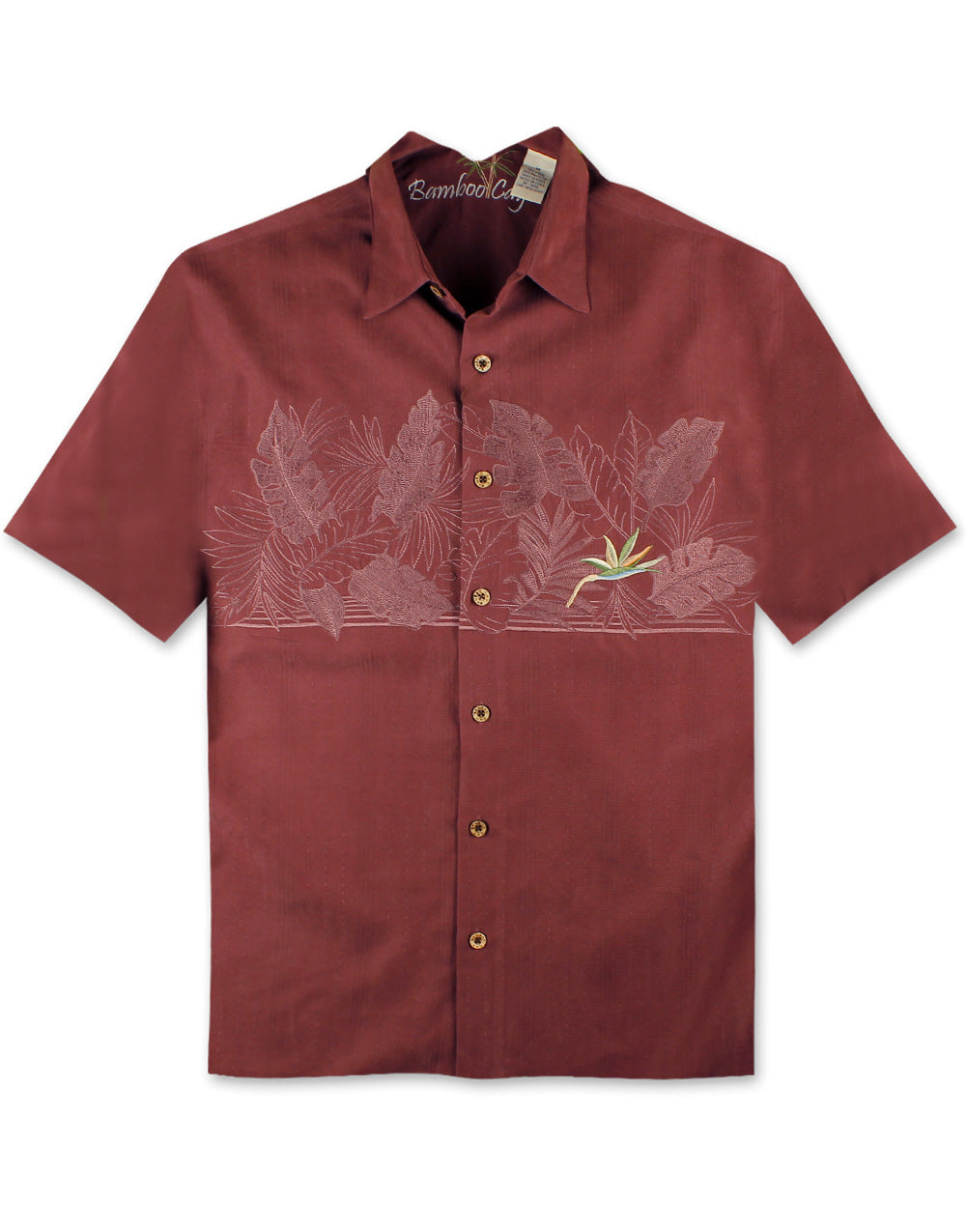Chest BOP Embroidered Polynosic Camp Shirt by Bamboo Cay