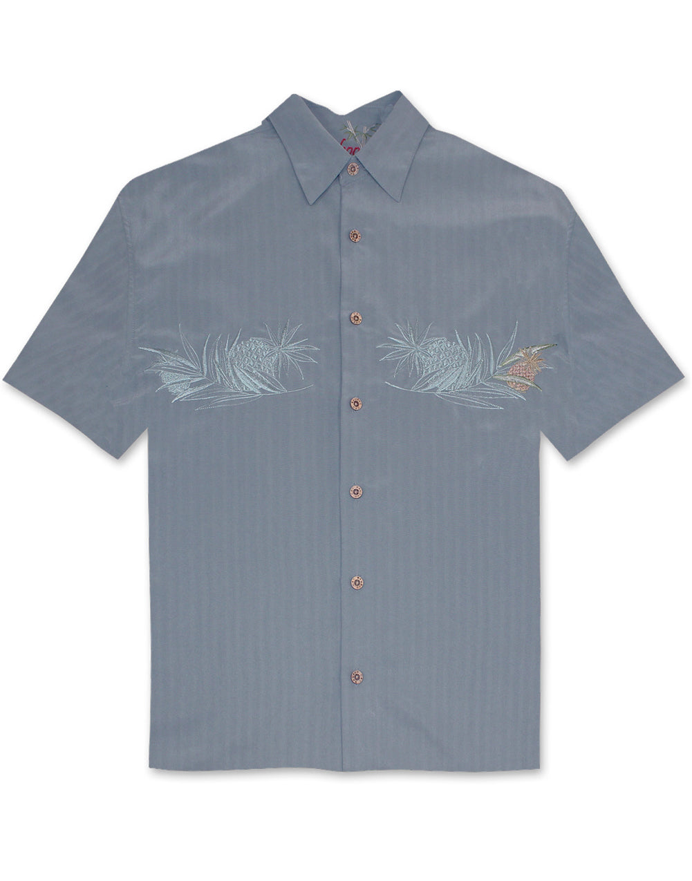 Lonely Pineapple Embroidered Polynosic Camp Shirt by Bamboo Cay