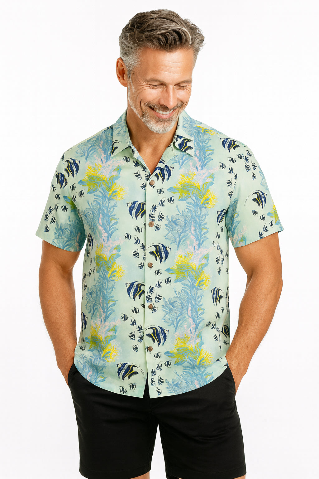 Coral Cotton Sateen Shirt by Bamboo Cay