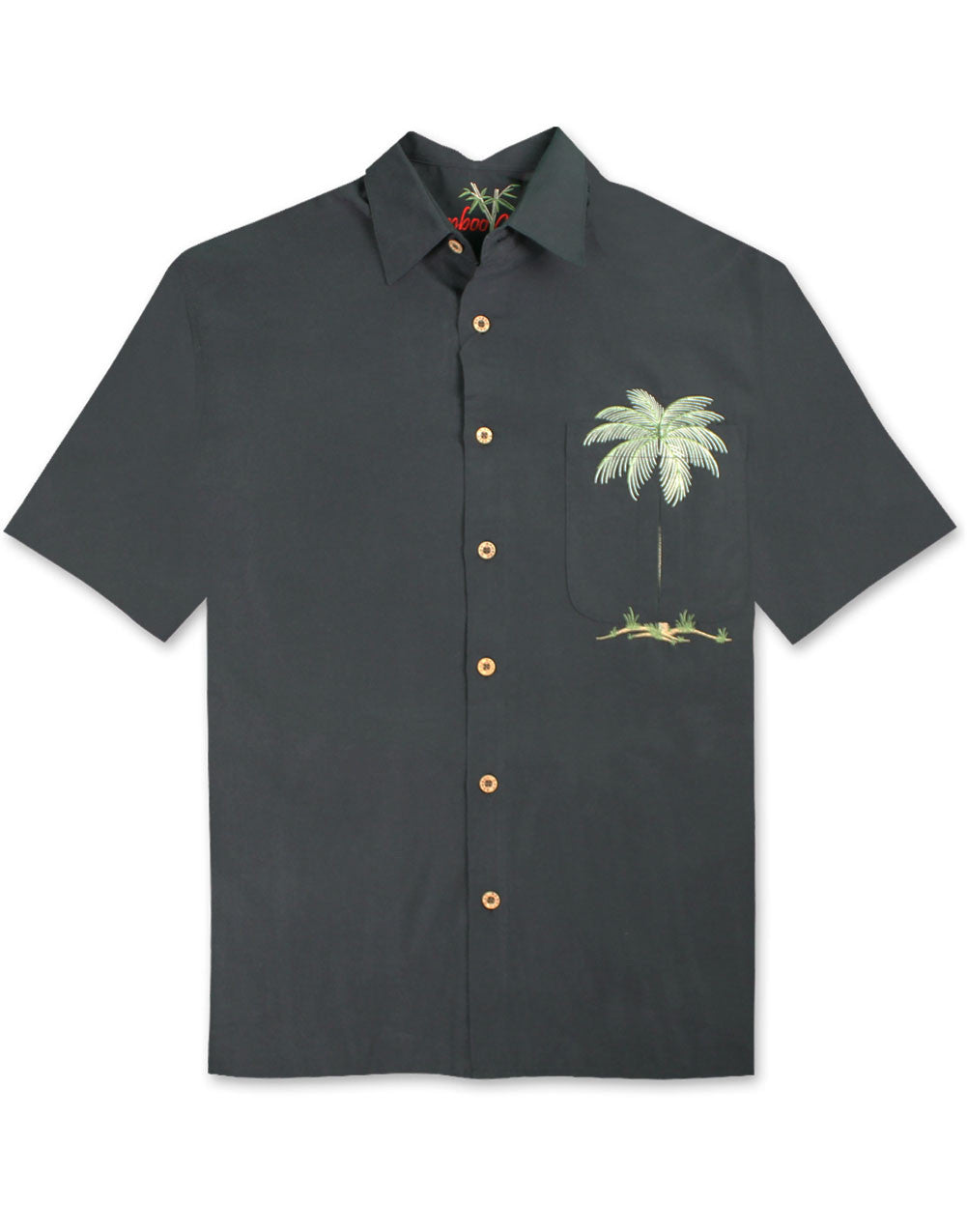 Peekaboo Palm Embroidered Camp Shirt by Bamboo Cay