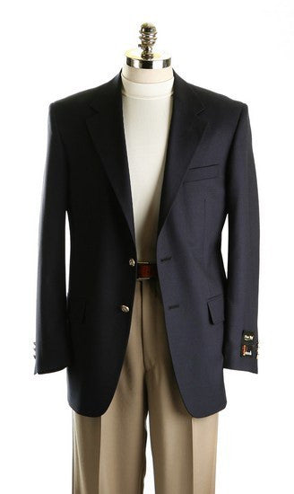 Tropical Wool Navy Blazer