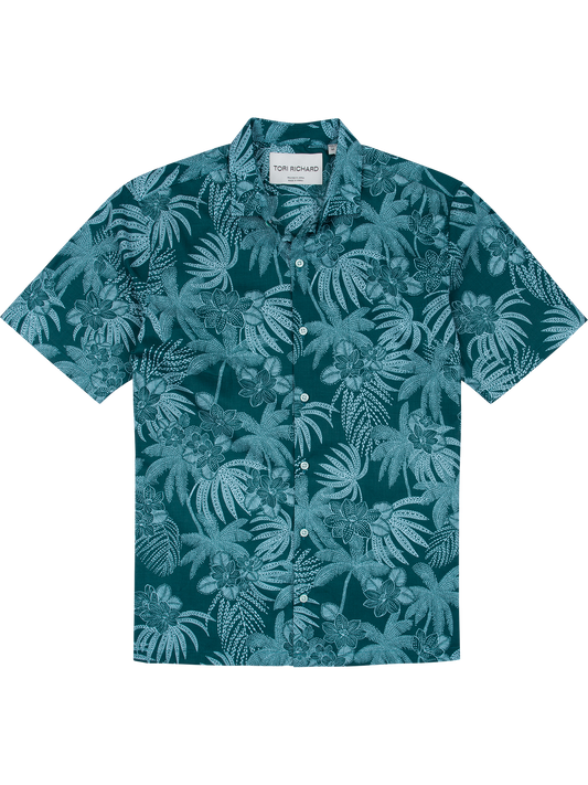 Tropic Code Cotton Lawn Shirt by Tori Richard