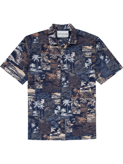 Tile Tides Cotton Lawn Shirt by Tori Richard