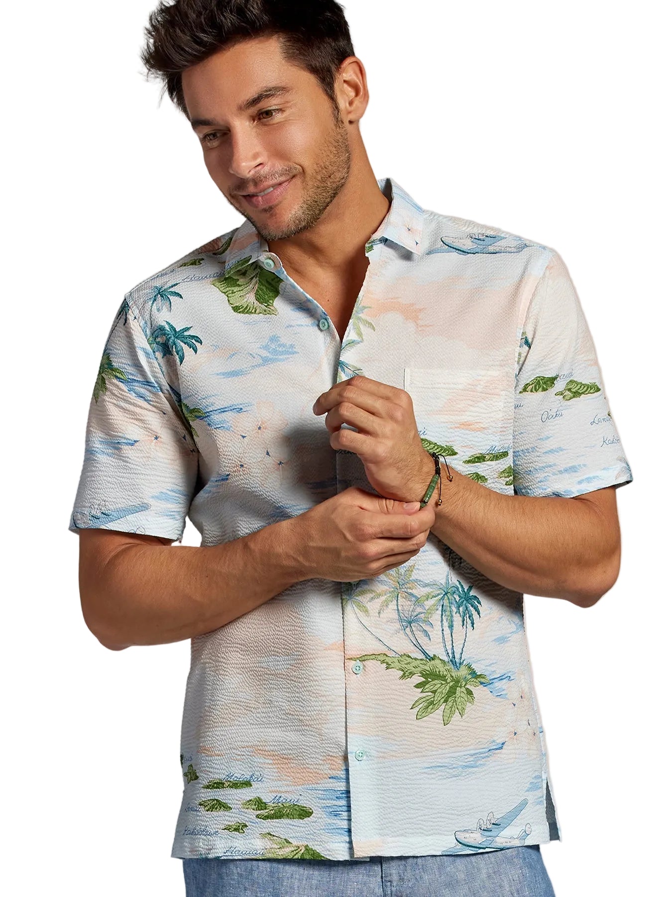 Archipelago Cotton Lawn Puckered Shirt by Tori Richard
