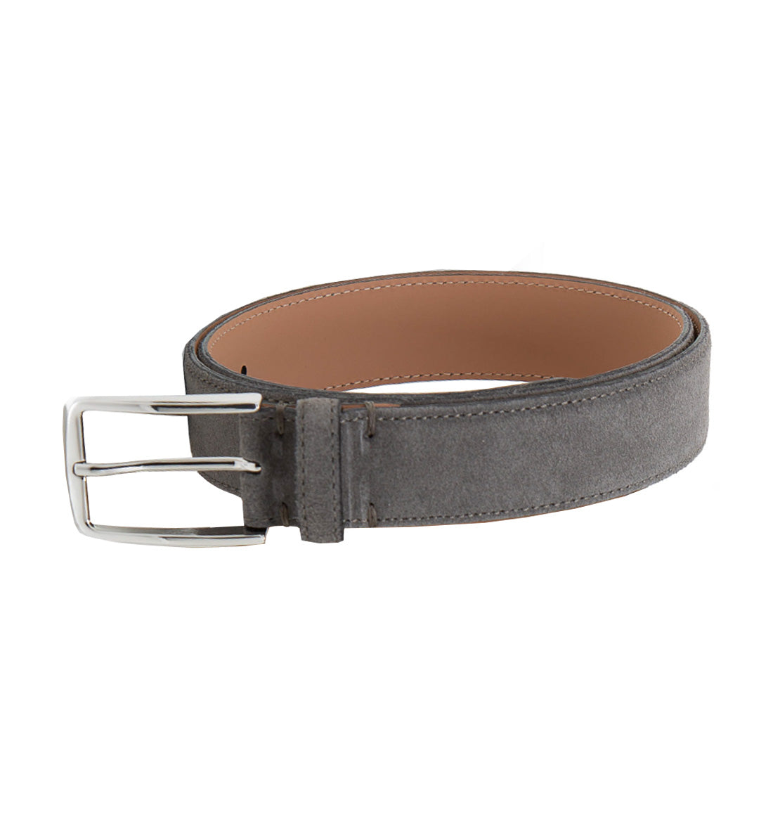 Italian Suede Calfskin Leather Belt by Emilio Scotti - Grey