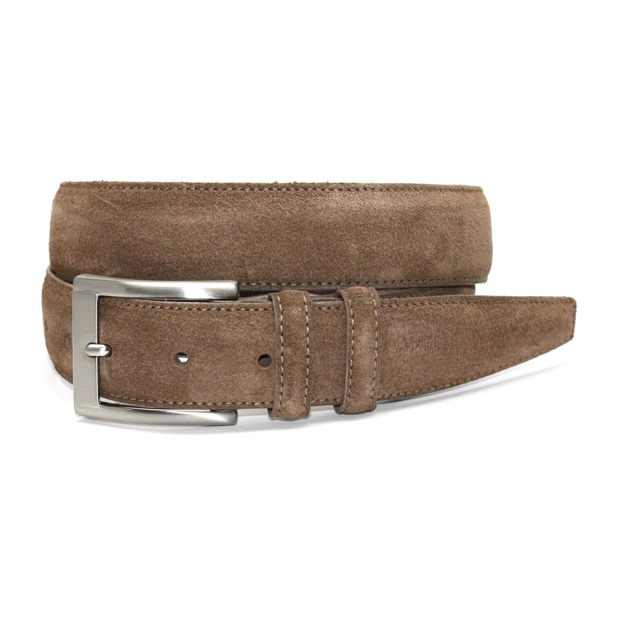Italian Sueded Calfskin Belt by Torino - Whiskey