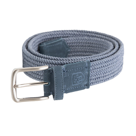 Stretch Nylon Suede Tabbed Belt by Emilio Scotti - Denim