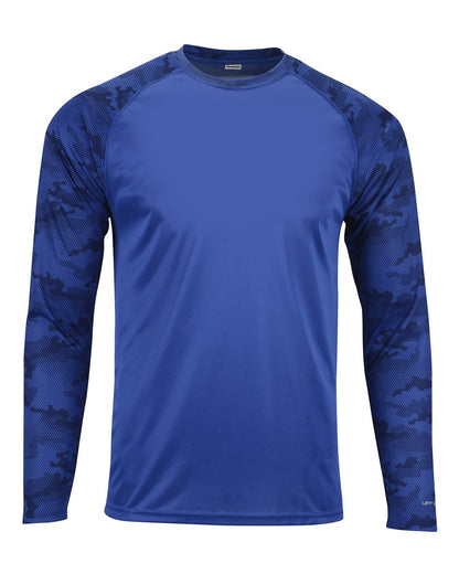 Cayman Camo Color Block Long Sleeve Performance Shirt by Paragon
