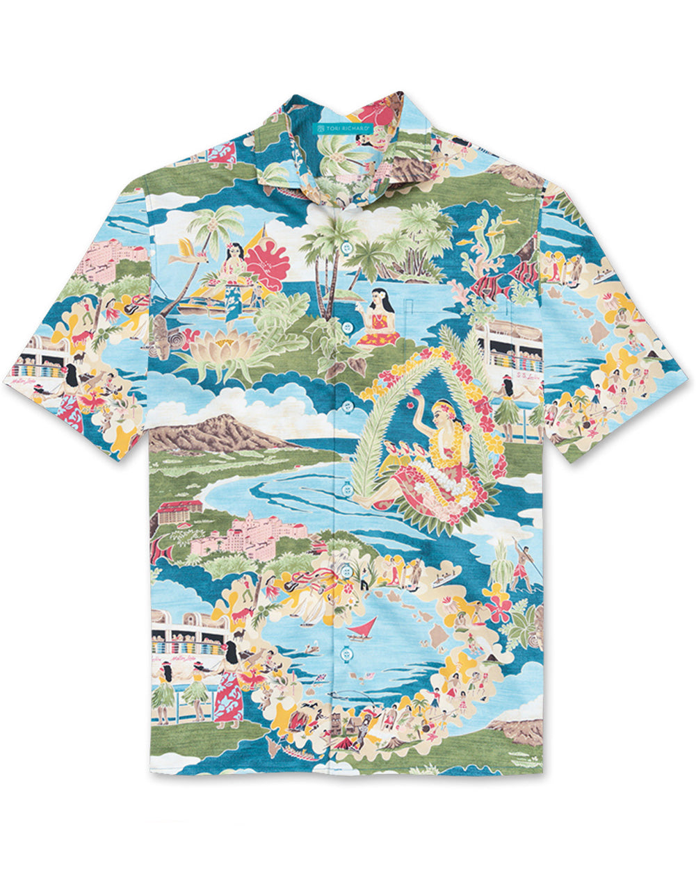 Boat Day Aloha Cotton Lawn Shirt by Tori Richard