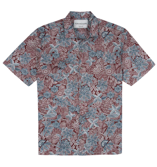 Batik Doodle Cotton Lawn Shirt by Tori Richard