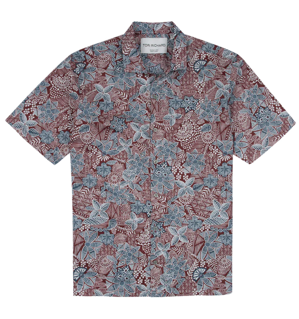 Batik Doodle Cotton Lawn Shirt by Tori Richard