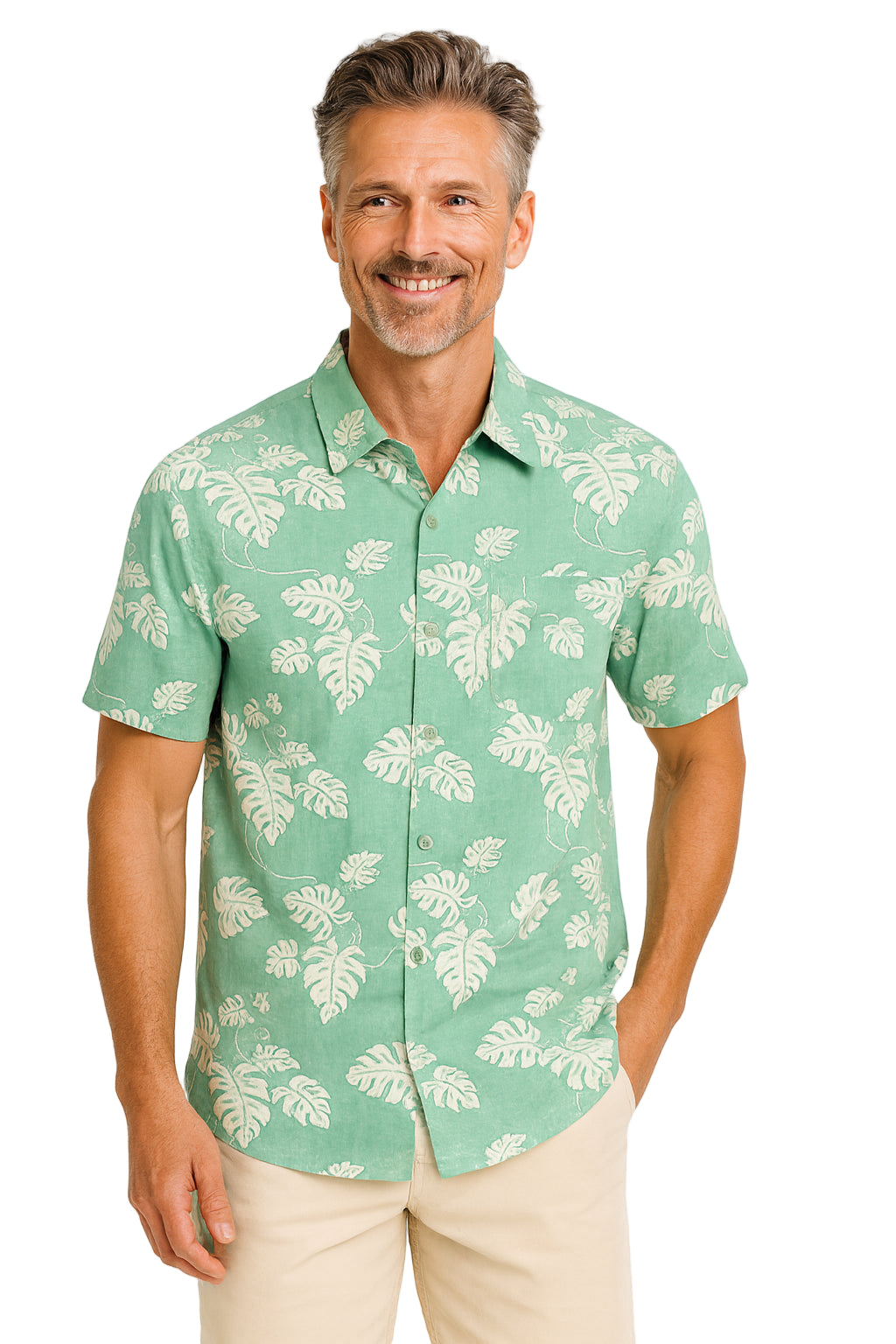 Batik Leaves Print Shirt by Weekender
