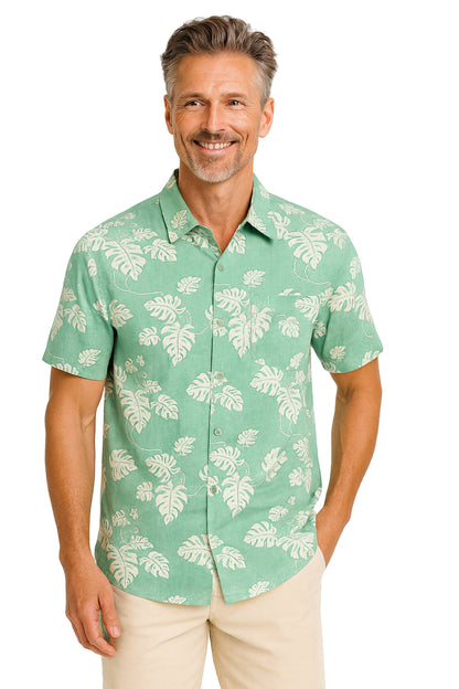 Batik Leaves Print Shirt by Weekender