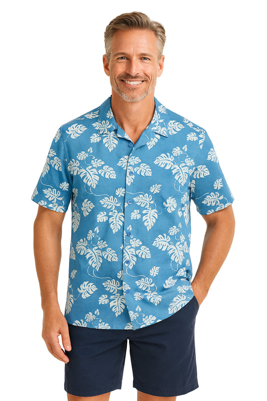 Batik Leaves Print Shirt by Weekender