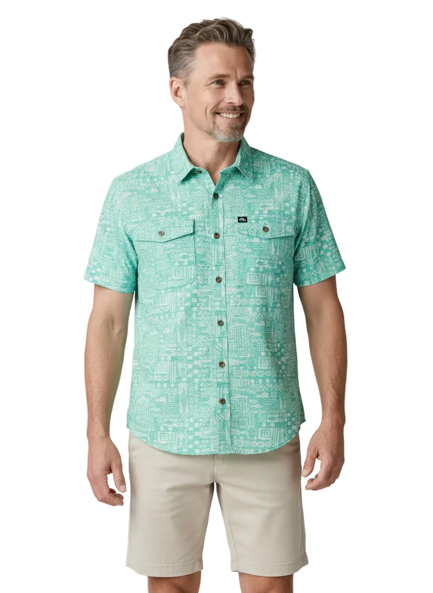 Batik Marlin Short Sleeve Shirt by Hook & Tackle
