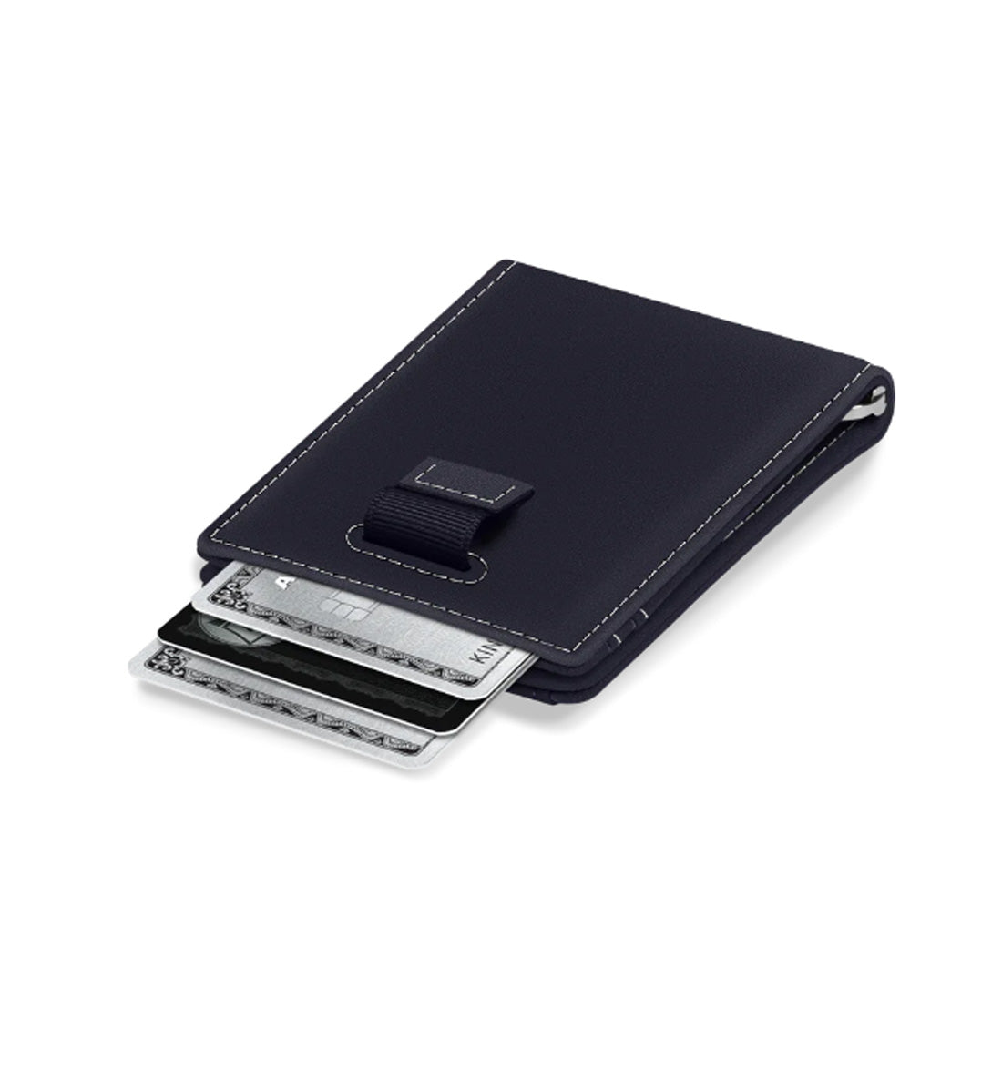 Premium Leather Money Clip Wallet by Kings Loot - Executive Blue