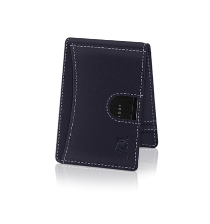 Premium Leather Money Clip Wallet by Kings Loot - Executive Blue