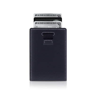 Premium Leather Money Clip Wallet by Kings Loot - Executive Blue