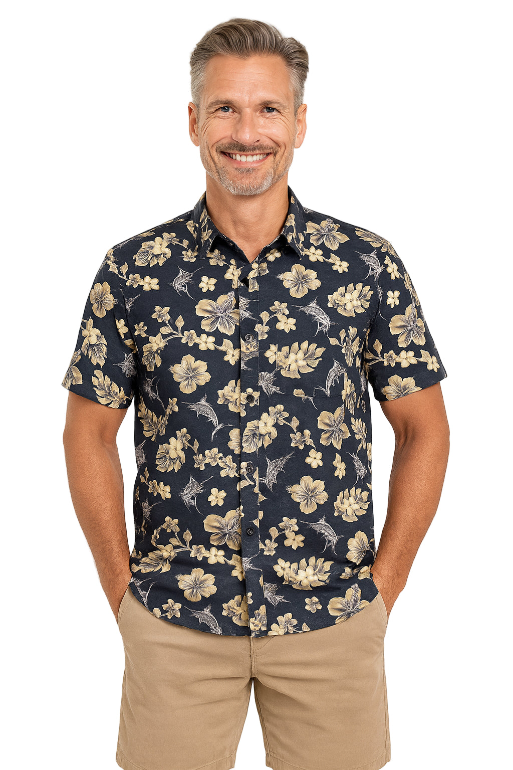 Boatbar Short Sleeve Shirt by Aftco - Black