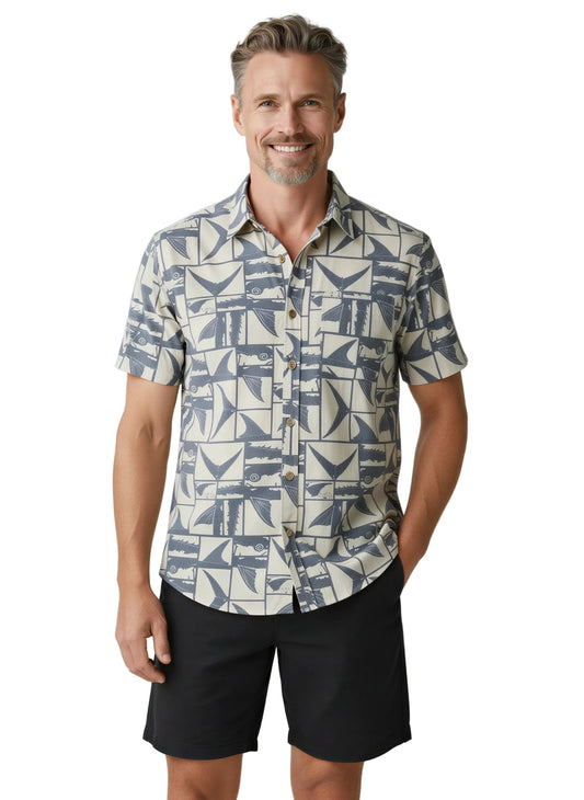Boatbar Collage Short Sleeve Shirt by Aftco