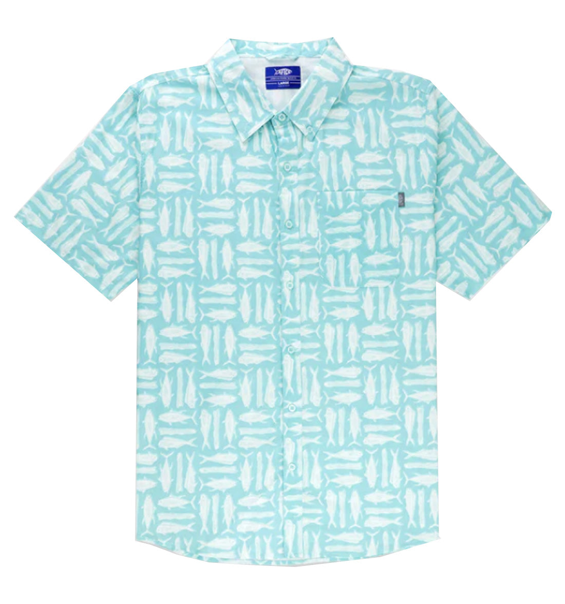 Boatbar Short Sleeve Shirt by Aftco - Turq
