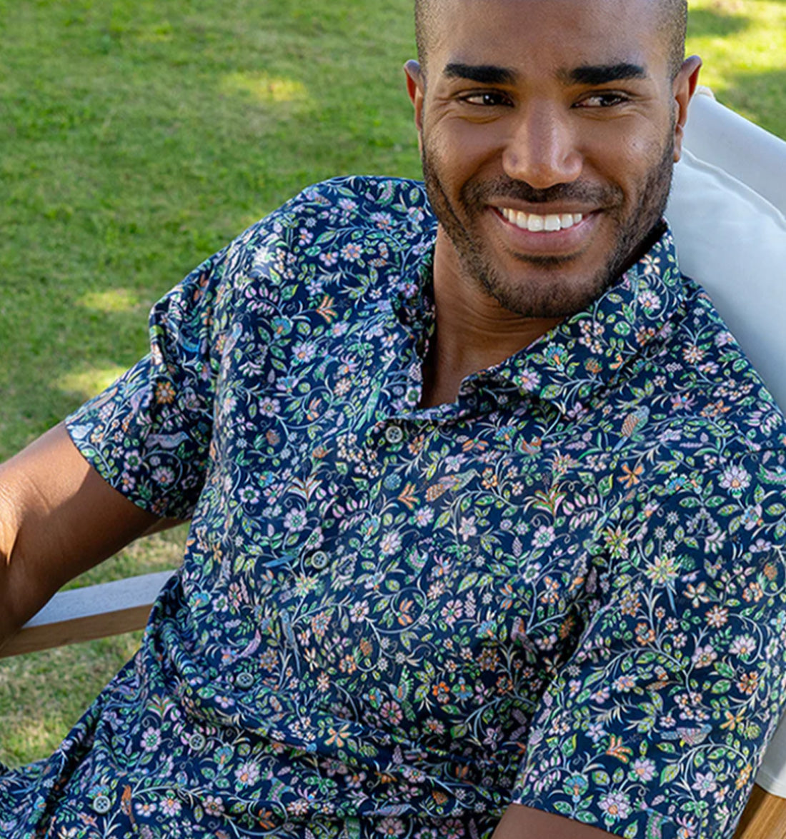 Book of Birds Cotton Lawn Shirt by Tori Richard