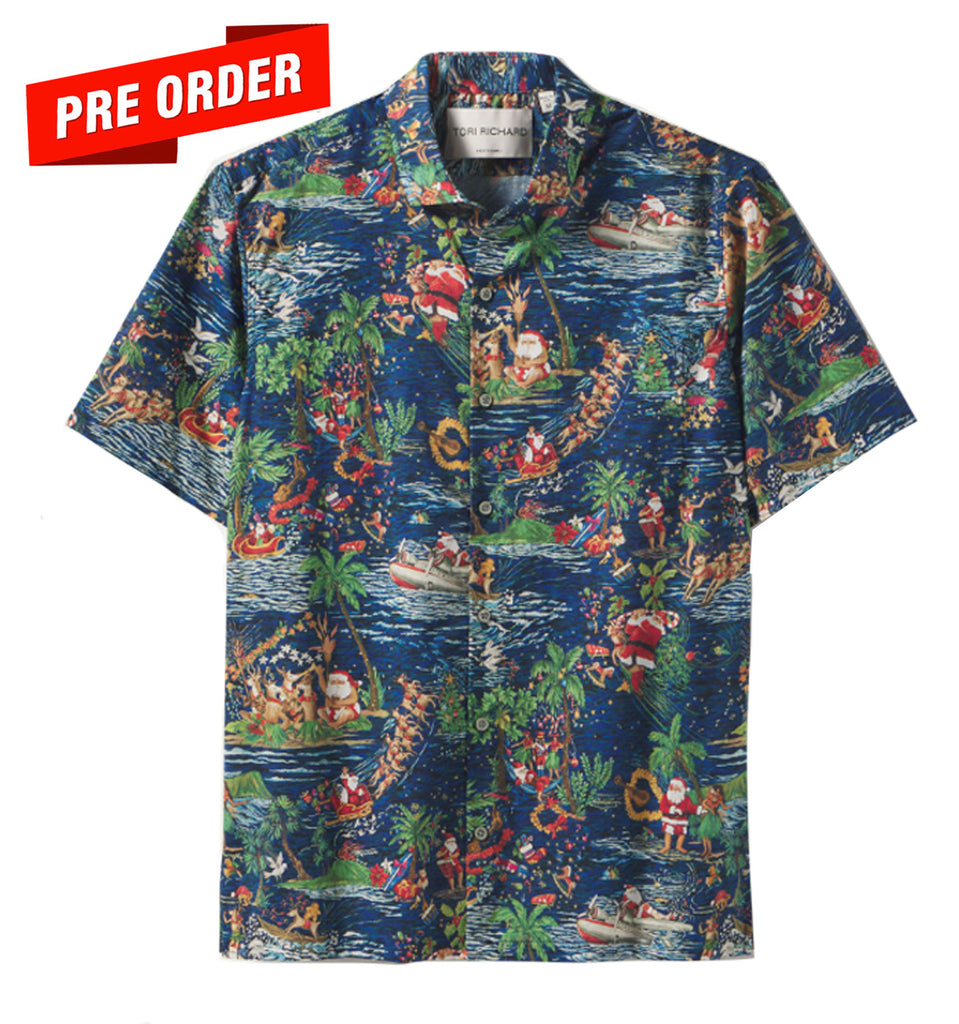 Boxing Day Christmas Aloha Shirt by Tori Richard