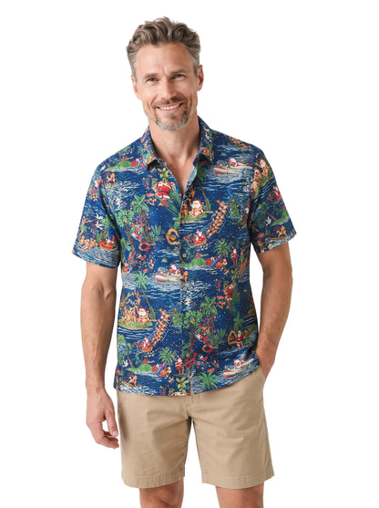 Boxing Day Christmas Aloha Shirt by Tori Richard