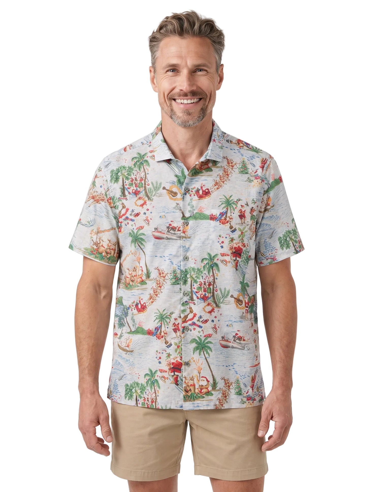 Boxing Day Christmas Aloha Shirt by Tori Richard