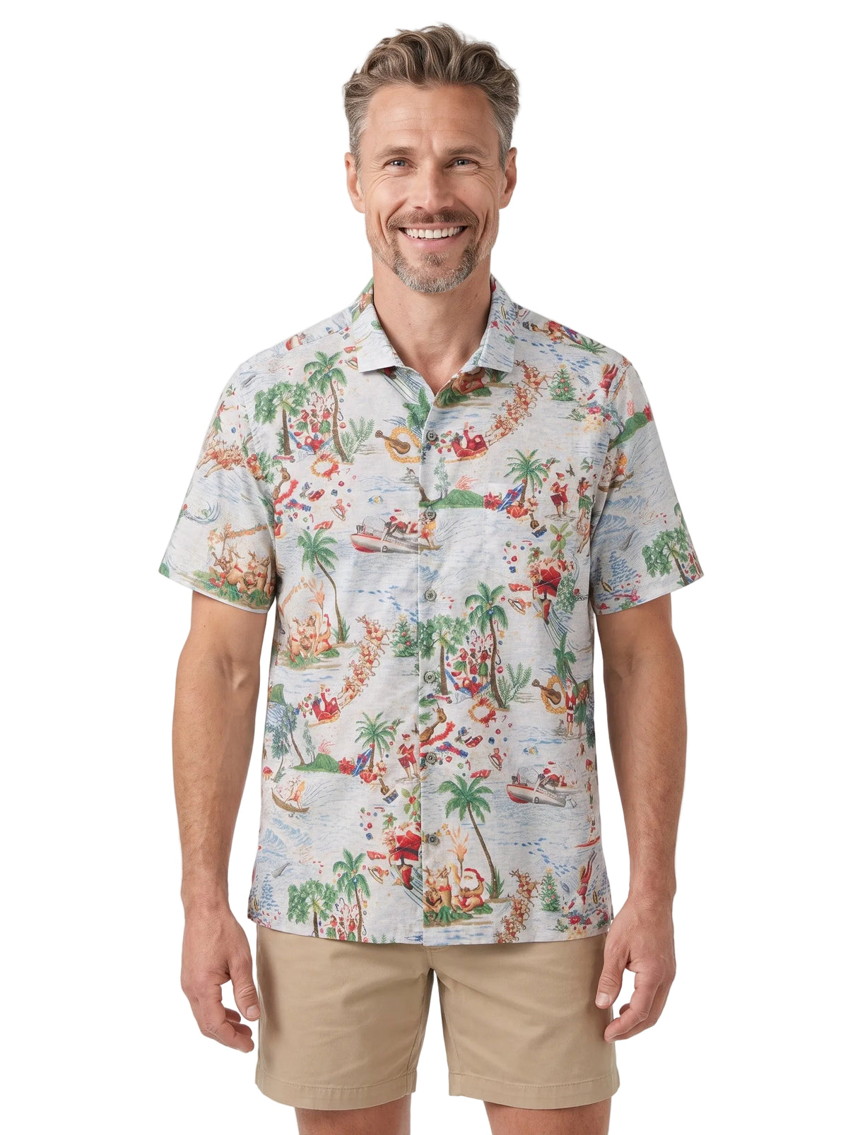 Boxing Day Christmas Aloha Shirt by Tori Richard