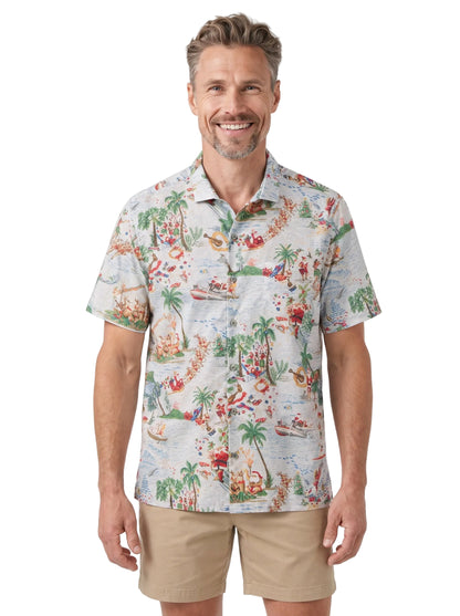 Boxing Day Christmas Aloha Shirt by Tori Richard