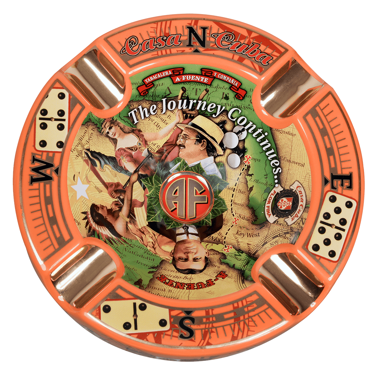 Arturo Fuente Round Ceramic "Casa Cuba" Cigar Ashtray