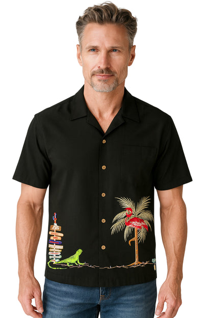Caribbean Treasures Polynosic Camp Shirt by Bamboo Cay