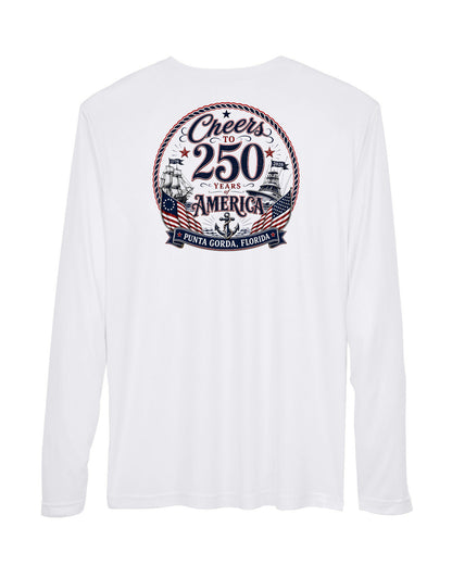 Punta Gorda Cheers to 250 Years America Long Sleeve Sun Protection Shirt